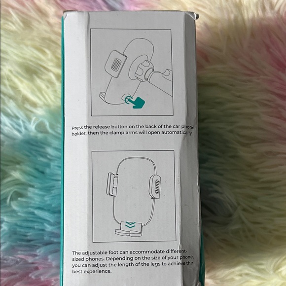 Black Car Phone Holder Mount - Universal Dashboard & Windshield Mount - Picture 2 of 4